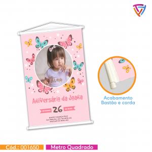 Banner 280g Lona 280g  4/0 Apenas Frente  Tubete e Corda Criação de Arte