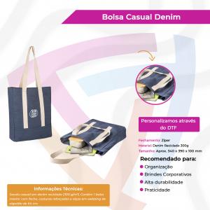 Bolsa Casual Denim Denim Reciclado     