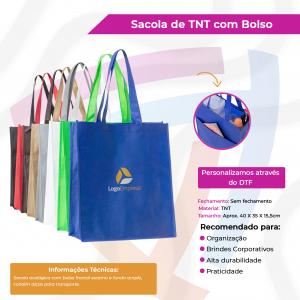 Bolsa TNT Com Bolso TNT 40cm x 35cm x 15,5cm    