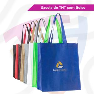Bolsa TNT Com Bolso TNT 40cm x 35cm x 15,5cm    
