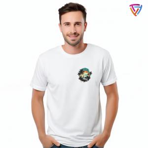 Camisa Branca Personalizada Poliéster | Algodão     Criação de Arte | Estampa A4 ou Estampa A3