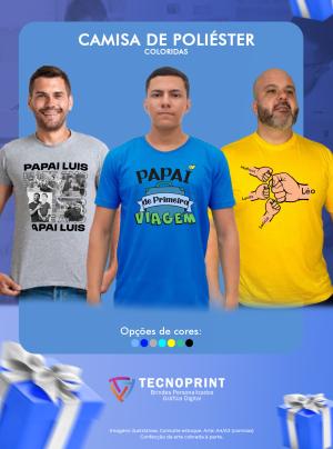 Camisa de Poliéster Colorida Poliéster     