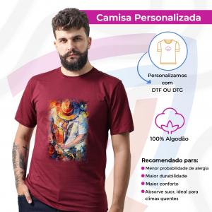 Camisas de Algodão Quality 100% Algodão   Fio 30.1 - 140g/m2 Com reforço de gola 
