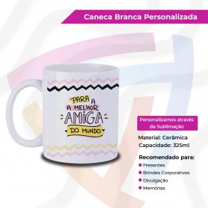 Caneca com alça padrão Personalizada Cerâmica   Resinado  Capacidade: 325ml