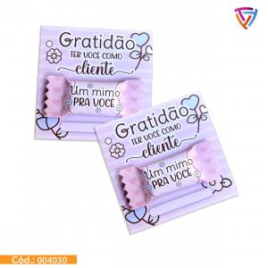 Card com Balinha Personalizada Couchê 300g   Laminação Brilho ou Fosco  Criação de Arte