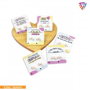 Card com Brinco Personalizada Couchê 300g   Laminação Brilho ou Fosco  Criação de Arte