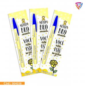 Card com Caneta Personalizada Couchê 300g   Laminação Brilho ou Fosco  Criação de Arte