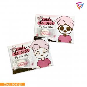 Card com Máscara Skin Care Personalizada Couchê 300g   Laminação Brilho ou Fosco  Criação de Arte
