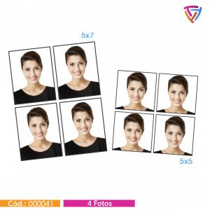 Foto Documento 2x2 | 5x5 | 5x7 Papel Fotográfico Fuji Film 2x2 | 5x5 | 5x7 4/0 Apenas Frente  Corte Reto Mínimo de 4 Fotos por Cartela