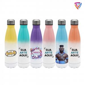 Garrafa Térmica Personalizada Inox    Parede Dupla Criação de Arte