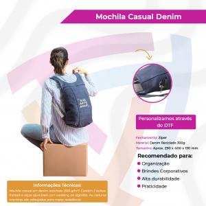Mochila Casual Denim Denim Reciclado     